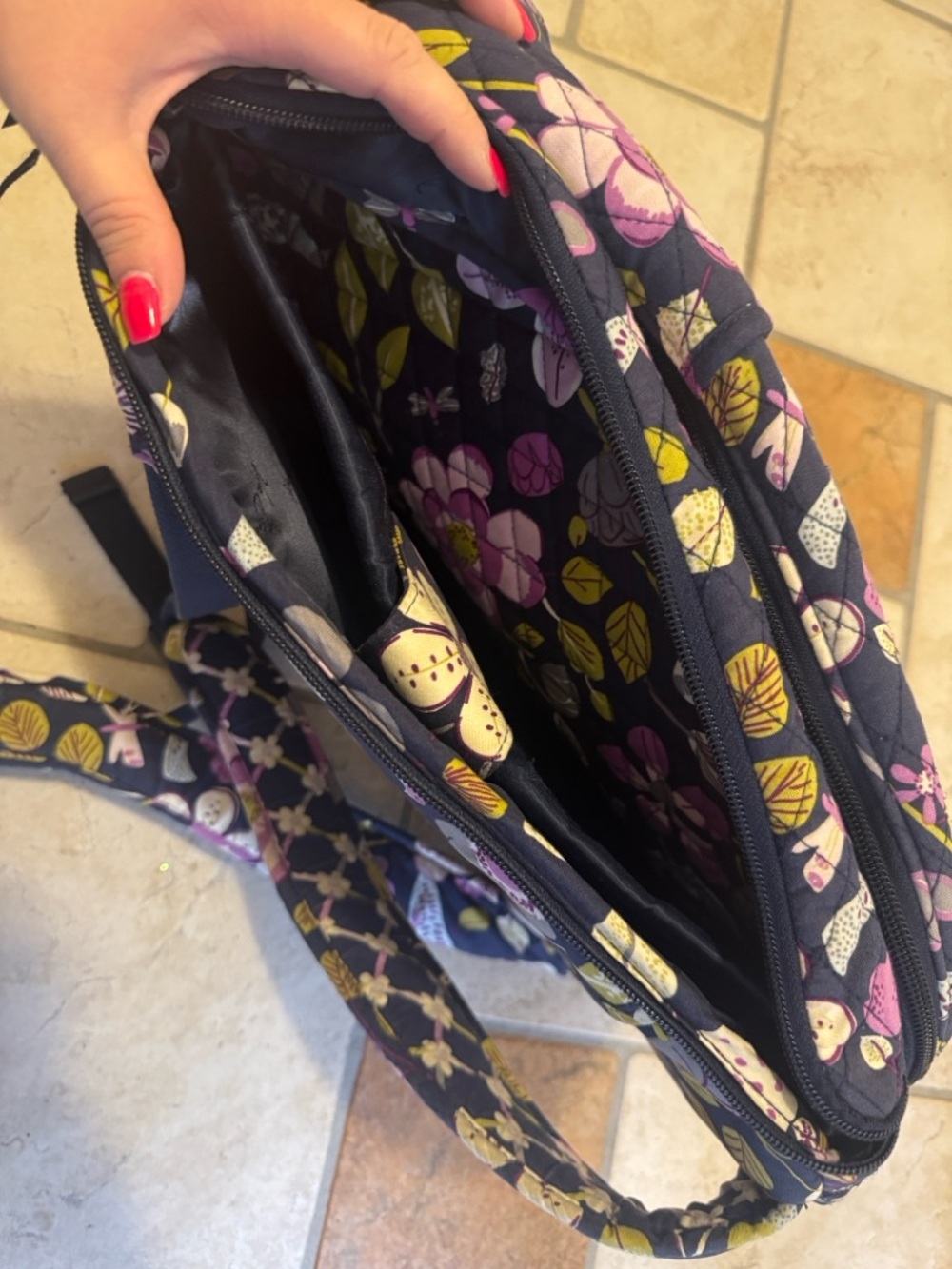 Bradley Campus Backpack in Nightingale floral print RETIRED PATTERN - Picture 4 of 9